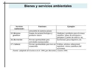 Bienes y servicios ambientales
 
