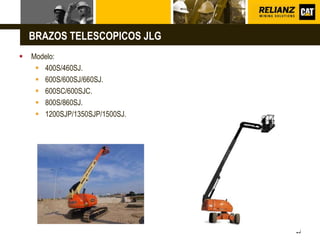 L o g o
25
 Modelo:
 400S/460SJ.
 600S/600SJ/660SJ.
 600SC/600SJC.
 800S/860SJ.
 1200SJP/1350SJP/1500SJ.
BRAZOS TELESCOPICOS JLG
 