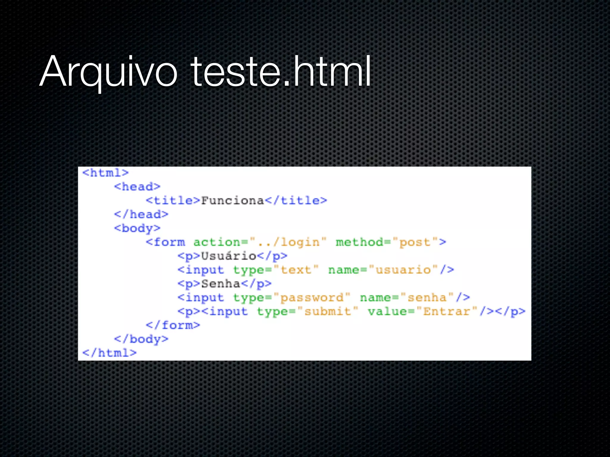 Arquivo teste.html 