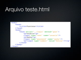 Arquivo teste.html
 