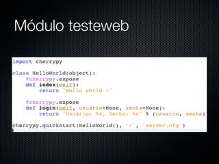 Módulo testeweb
 