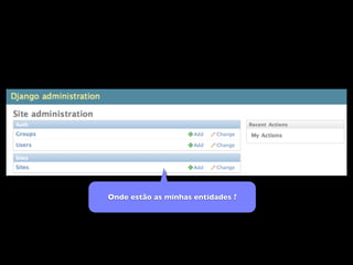 Onde estão as minhas entidades ?
 