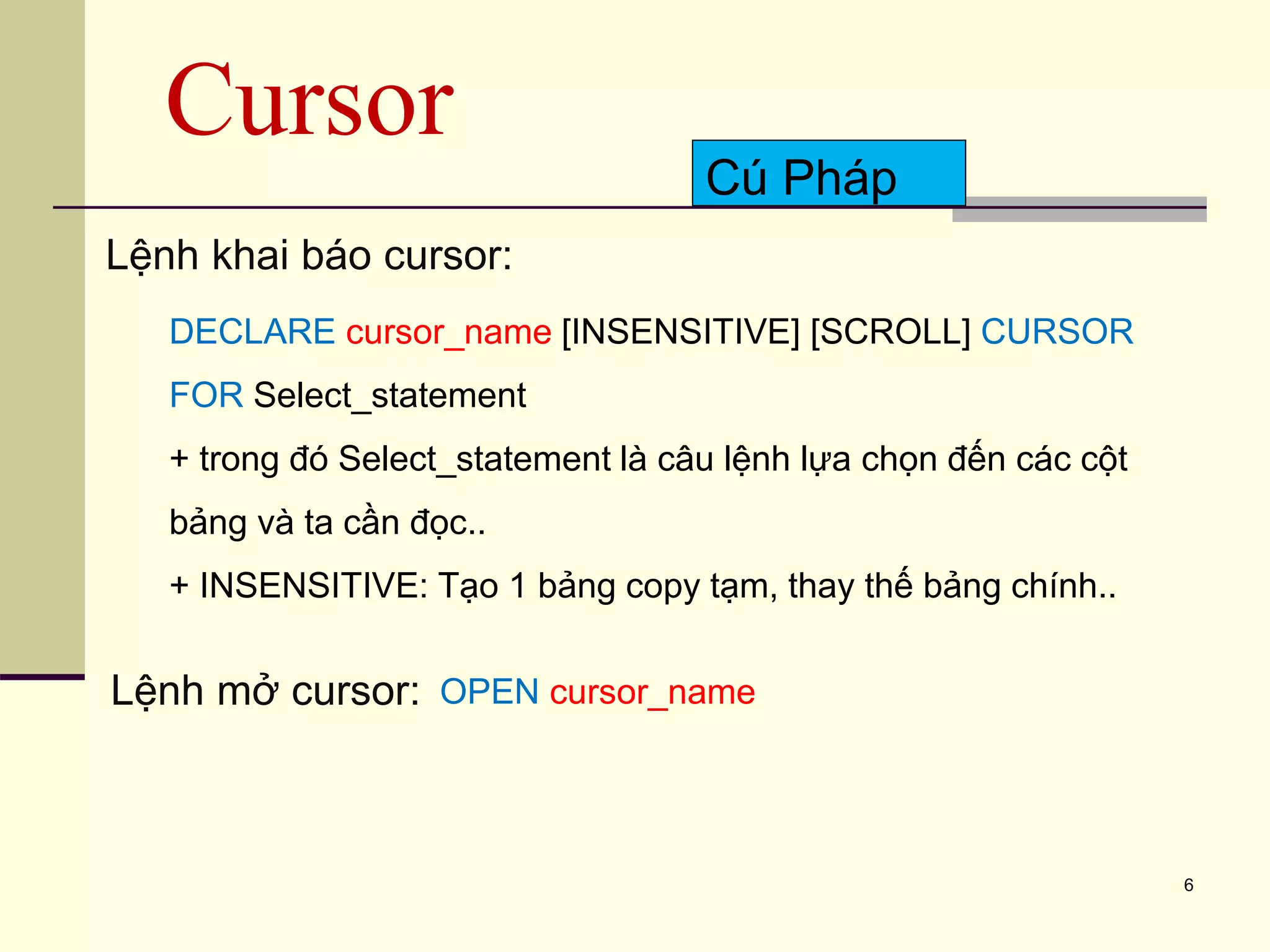 Cursor function trong sql server pptx