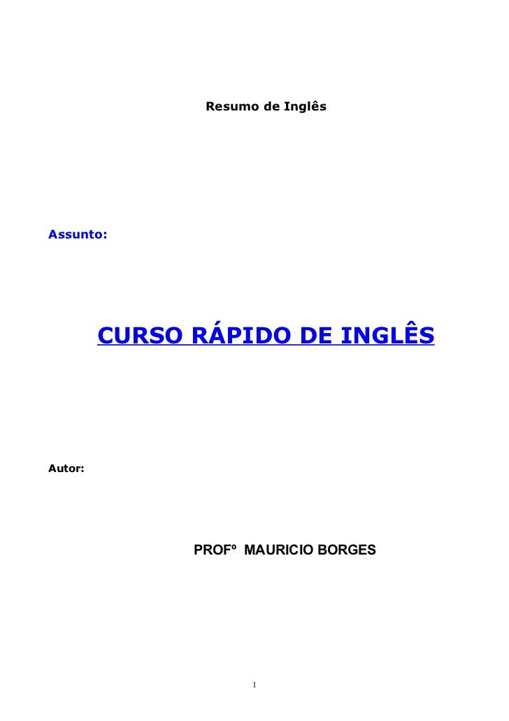 Curso rapido de ingles para viagem