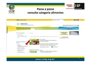 Passo a passo
consulta categoria alimentos




                               60
 