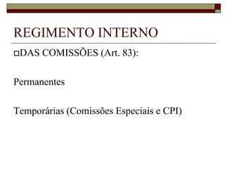 REGIMENTO INTERNODOS BLOCOS PARLAMENTARES