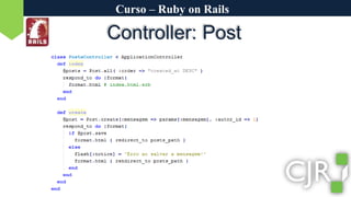 Curso – Ruby on RailsController: Post