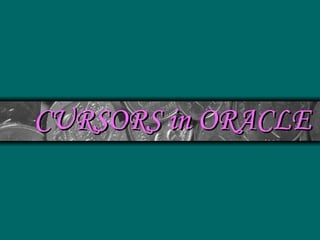 Cursors in oracle | PPT