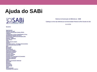 Ajuda do SABi
 