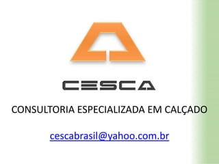 CONSULTORIA ESPECIALIZADA EM CALÇADO cescabrasil@yahoo.com.br 