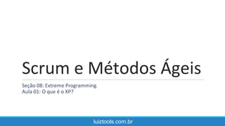 Scrum e Métodos Ágeis
Seção 08: Extreme Programming
Aula 01: O que é o XP?
luiztools.com.br
 