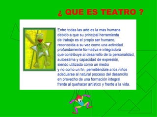 ¿ QUE ES TEATRO ?