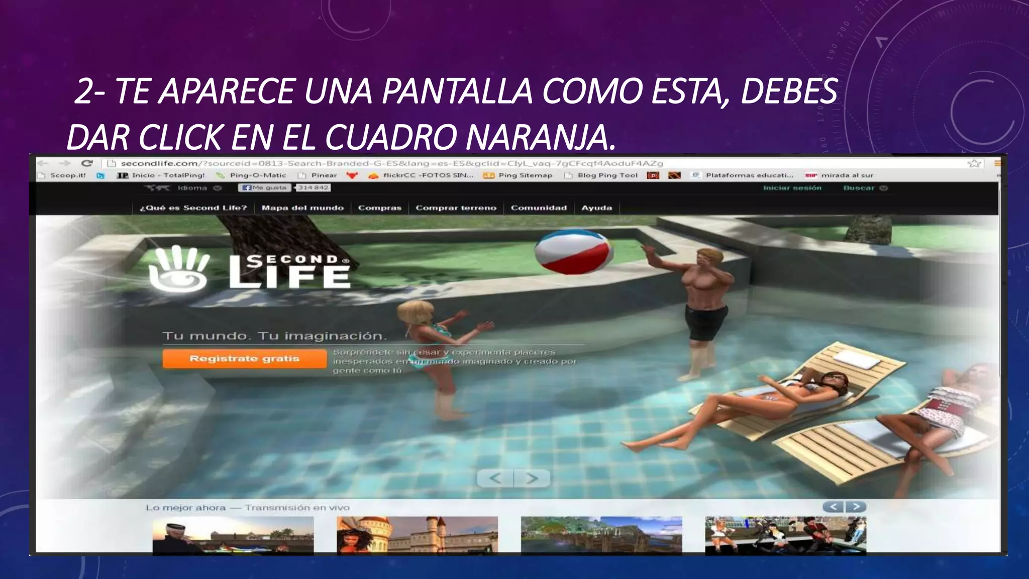 2- TE APARECE UNA PANTALLA COMO ESTA, DEBES
DAR CLICK EN EL CUADRO NARANJA.

 
