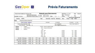Prévia Faturamento
 