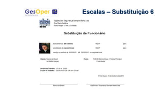 Escalas – Substituição 6
 