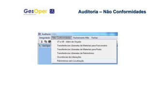 Auditoria – Não Conformidades
 