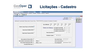 Licitações - Cadastro
 