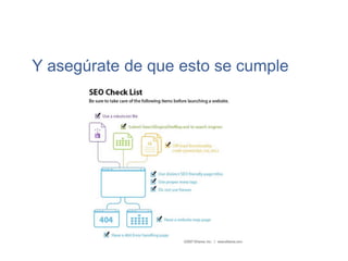¿Qué analizo fuera de mi página?
•Linkbuilding
•Linkbaiting
•Redes Sociales
 