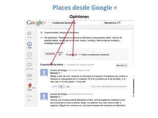 Places desde Google +
Opiniones
 