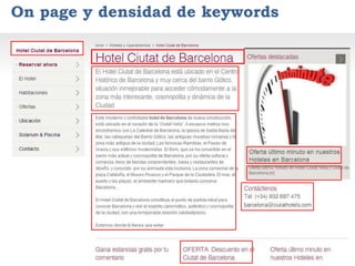 On page y densidad de keywords
 