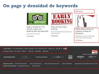 On page y densidad de keywords
 