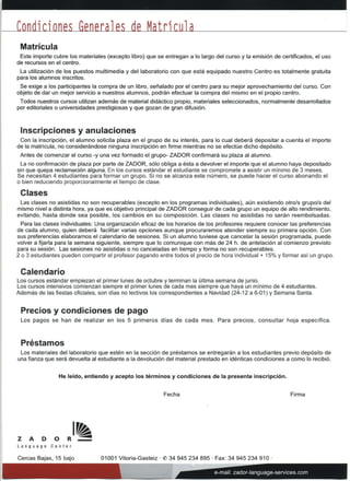 Cursos Idiomas en Vitoria, Espana