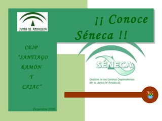 CEIP  “ SANTIAGO RAMÓN  Y  CAJAL” ¡¡ Conoce  Séneca !!  Diciembre 2005 