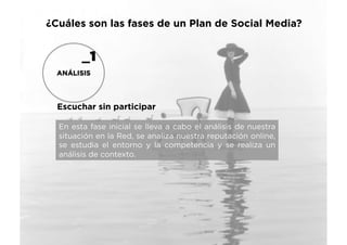 ¿Cuáles son las fases de un Plan de Social Media?
PLANIFICACIÓN
_2
Definición de objetivos, target,
estrategia y KPIs
Hay ...