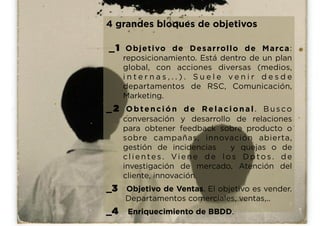 _1 Incrementar la presencia de marca en los medios sociales (visibilidad)
_2 Mejorar la imagen y el reconocimiento de marc...