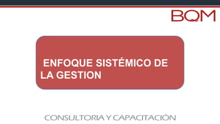 ENFOQUE SISTÉMICO DE
LA GESTION
 