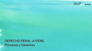 DERECHO PENAL JUVENILDERECHO PENAL JUVENIL
Principios y GarantíasPrincipios y Garantías
curso :: taller
DERECHOPENALJUVENIL
 
