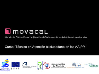 Modelo de Oficina Virtual de Atención al Ciudadano de las Administraciones Locales Curso: Técnico en Atención al ciudadano en las AA.PP.   