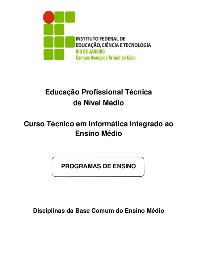 Curso tecnico em informatica