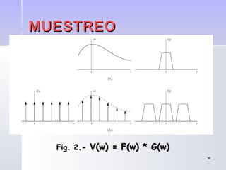 3636
MUESTREOMUESTREO
Fig. 2.-Fig. 2.- V(w) = F(w) * G(w)V(w) = F(w) * G(w)
 
