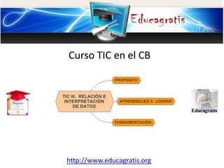 http://www.educagratis.org
Curso TIC en el CB
 