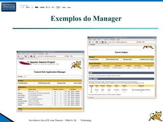 Servidores Java EE com Tomcat – Slide 0- 26 Trainning.
Exemplos do Manager
 