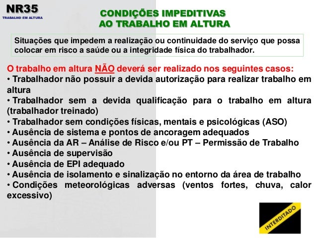 Curso trabalho em altura