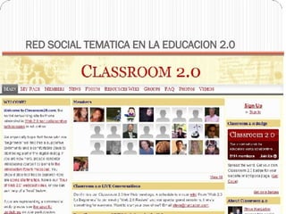 RED SOCIAL TEMATICA EN LA EDUCACION 2.0 