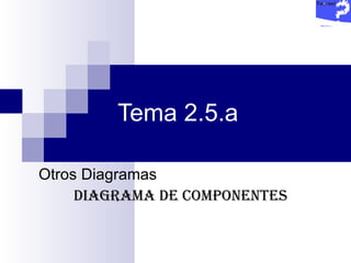 Tema 2.5.a Otros Diagramas Diagrama de componentes 