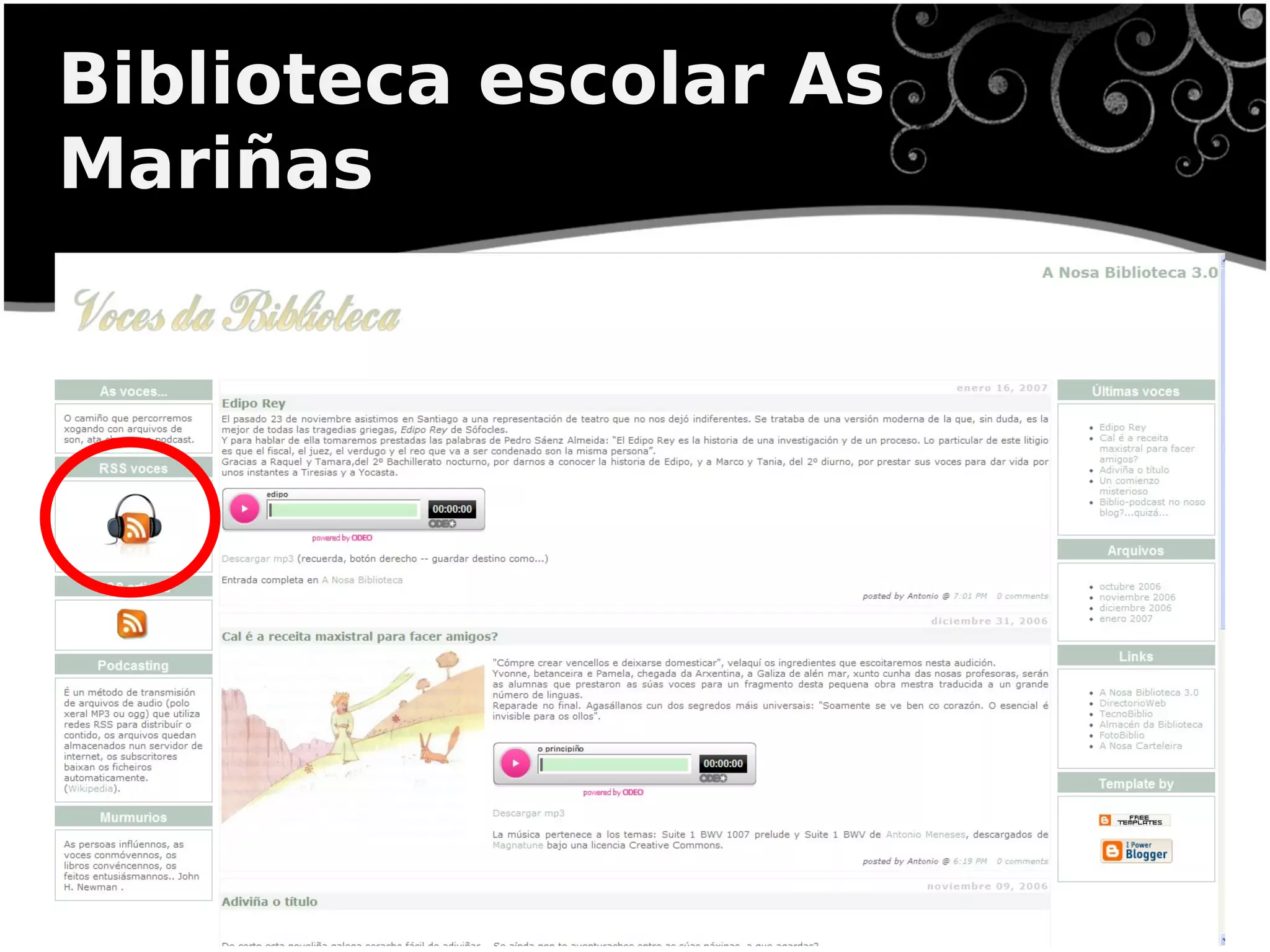 Biblioteca escolar As
Mariñas
 