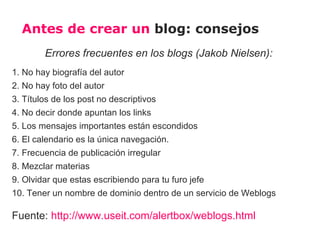Creación de un Weblog

 http://es.wordpress.com/
  • Acceder
  • Escribir un post
  • Modificar un post
  • Añadir enlaces...