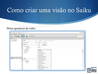Como criar uma visão no Saiku

Nova aparência da visão:
 