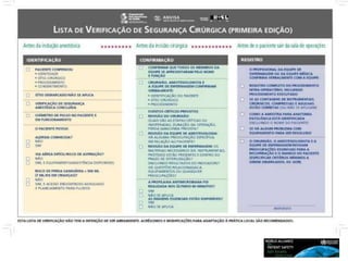 Cirugía Segura: lista de verificación
 