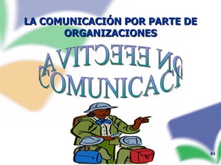 LA COMUNICACIÓN POR PARTE DE ORGANIZACIONES COMUNICACION EFECTIVA. 