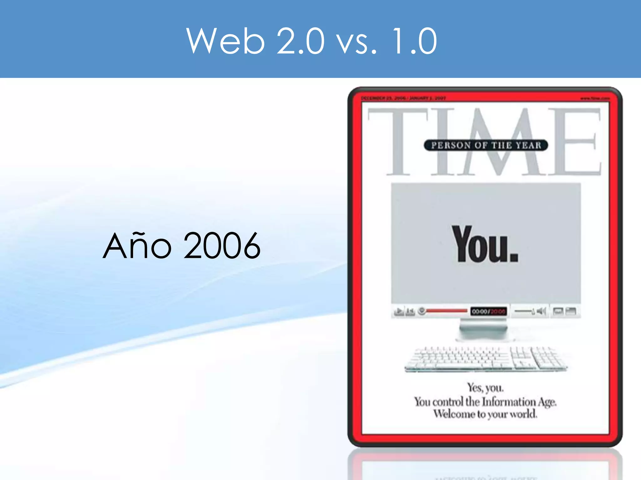 Web 2.0 vs. 1.0




Año 2006
 