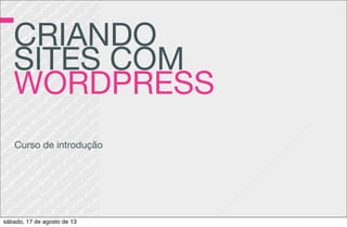 QUEM
Desenvolvedor Php e Javascript.
Criador do Turumim Framework e do
Oxnt.me, desenvolve para a web há
mais de 5 anos.
SÉRGIO VILAR
Front-End Engineer @ Vertex Tecnologia
Graduando em Análise e Desenv. de Sistemas @ Estácio/iDez
sábado, 17 de agosto de 13
 