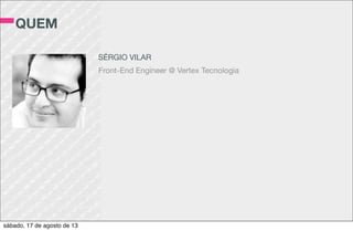 AGENDA
- Introdução (parte 1)
- O que é um CMS
- Porque Wordpress?
- .com ou .org?
- Baixando e instalando o Wordpress
- Introdução (parte 2)
- Estrutura de pastas
- Criando um novo tema
- Estrutura de dados
- Post Types
- Taxonomies e Terms
sábado, 17 de agosto de 13
 