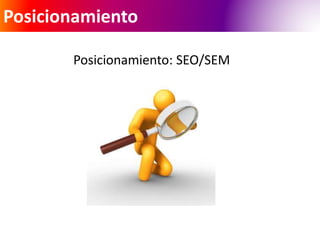 Posicionamiento 
Posicionamiento: SEO/SEM 
 