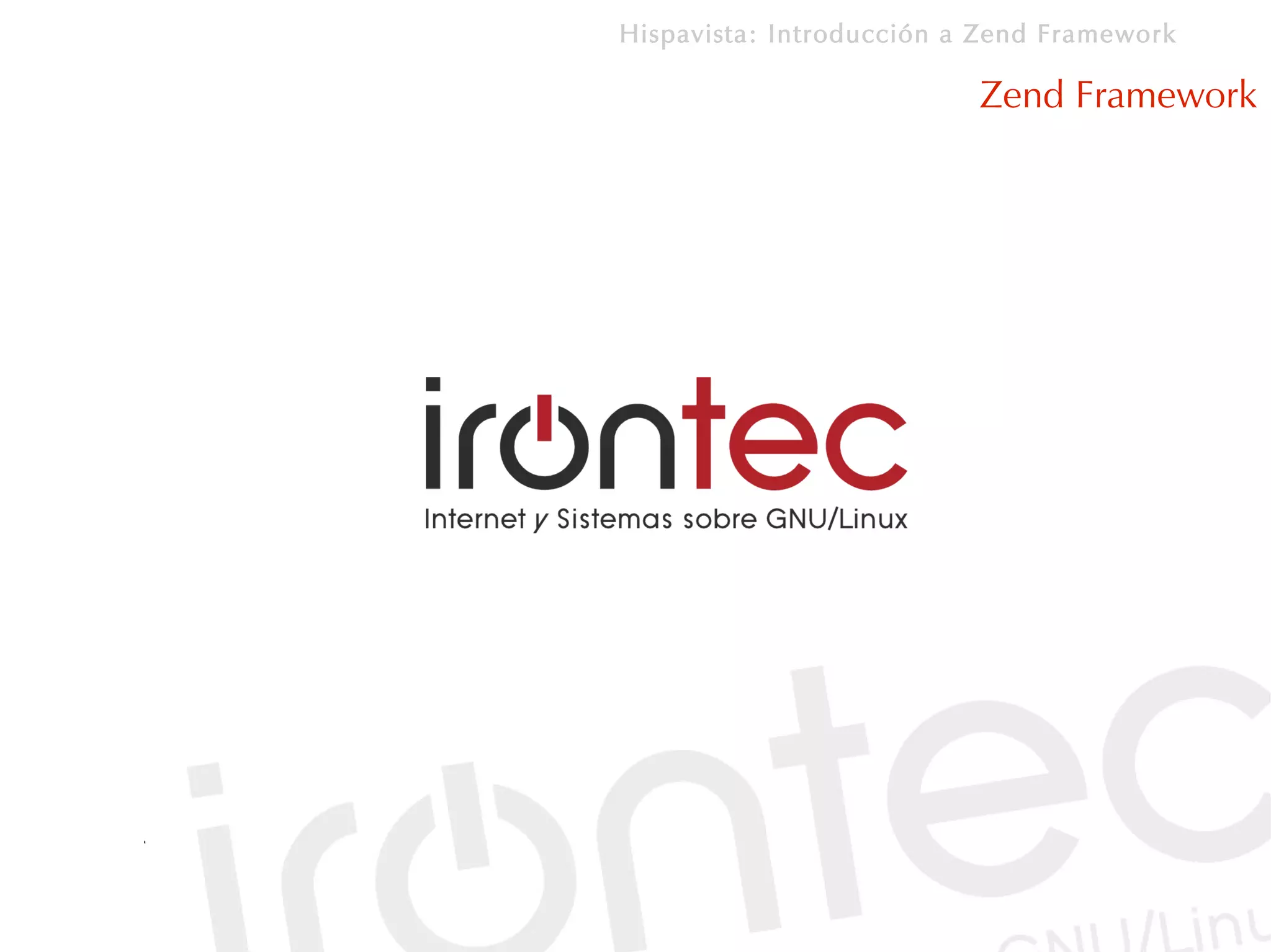 Introducción a Zend Framework