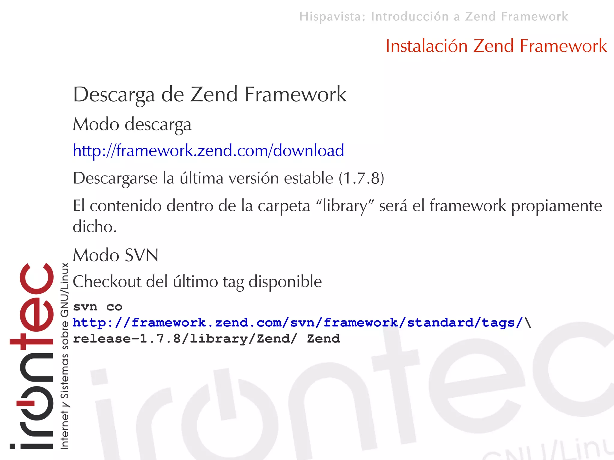 Introducción a Zend Framework